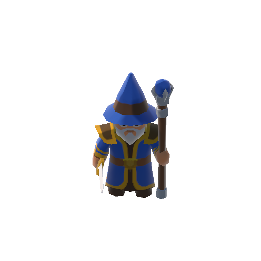 베이크 과정에서 렌더한 Wizard 정면 원본